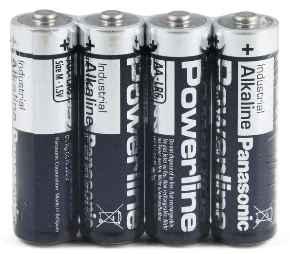Panasonic PowerLine AA Alkaline Batterier – 4 stk. (1,5V, Industri) - Sikshop