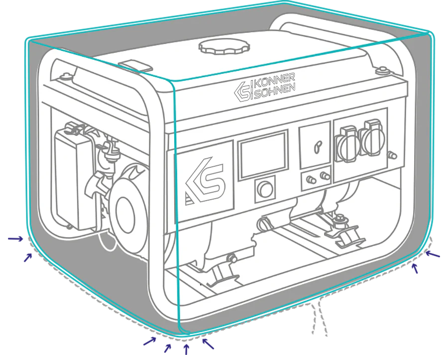 Könner & Söhnen – KS COVER20 Generatorovertræk (74×65×55 cm) - Sikshop