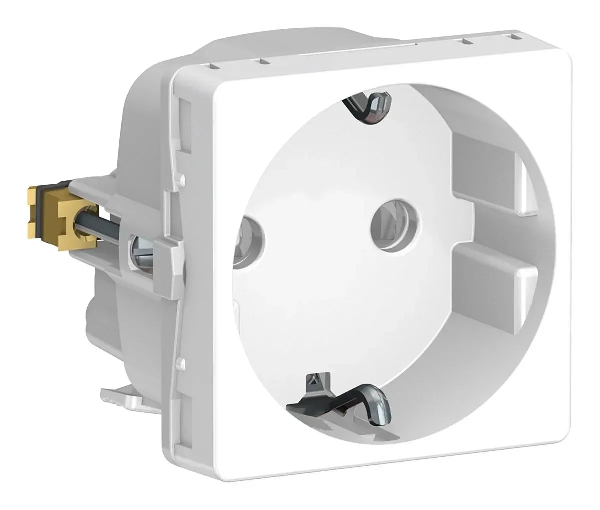 LK FUGA® enkelt stikkontakt med sidejord – 1 modul, hvid - Sikshop