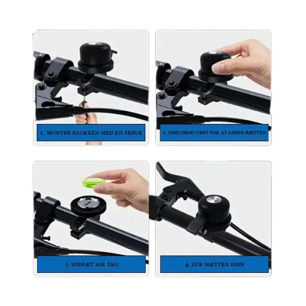 TrackBell – Din smarte cykelringeklokke med Apple Airtag (Inkluderet) - Sikshop