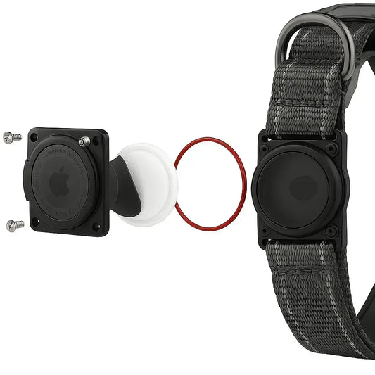 Robust vandtæt hundehalsbånd med AirTag-holder – Justerbart & reflekterende | S–XL - Sikshop