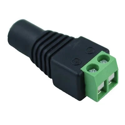 DC hunstik 5.5x2.1 mm med skrueterminaler – 12V / 24V (V-TAC)