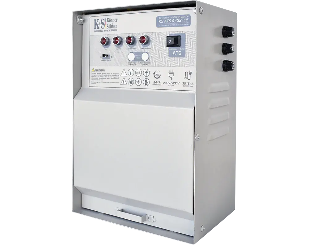 Könner & Söhnen KS 15-1E ATSR – 12,5 kW benzingenerator med ATS og elektrisk start - Sikshop