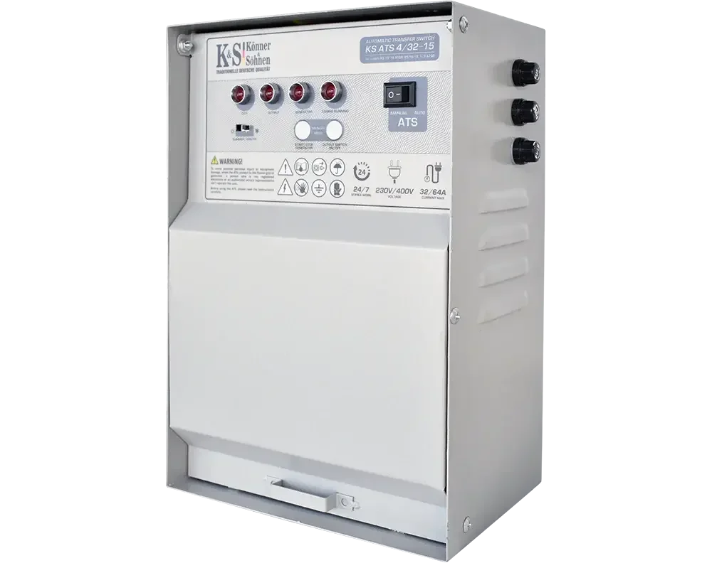 Könner & Söhnen KS 15-1E ATSR – 12,5 kW benzingenerator med ATS og elektrisk start - Sikshop