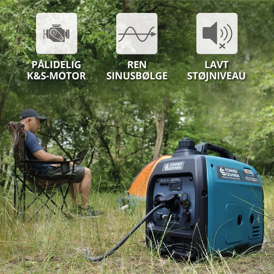LPG/benzin Inverter Generator – Könner & Söhnen KS 2100iG S (2.0 kW) - Sikshop