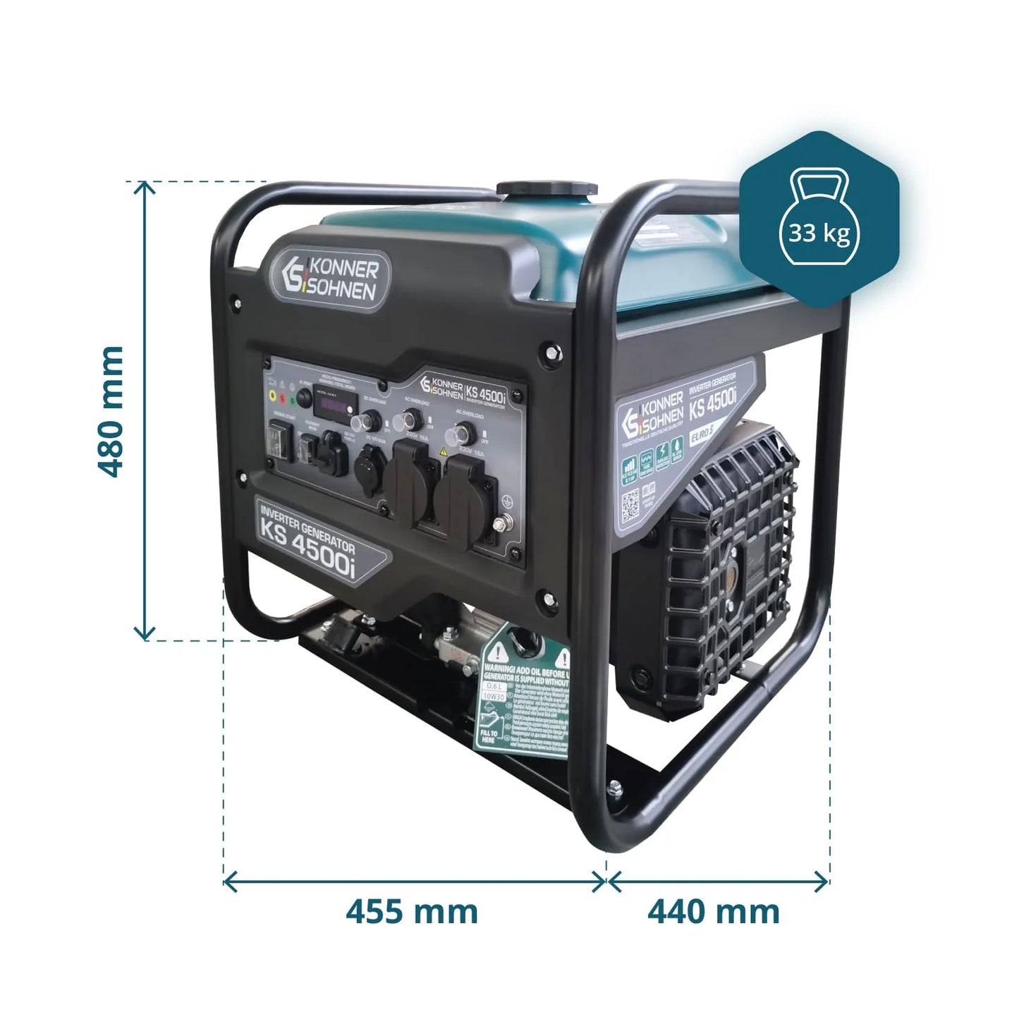 Könner & Söhnen KS 4500i – 4.5 kW Inverter Generator med Ren Sinusbølge