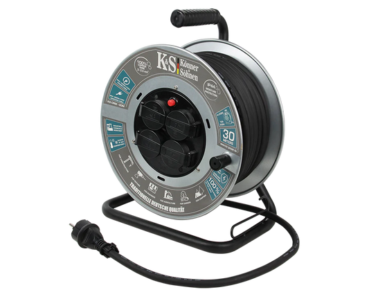 Könner & Söhnen KS CRM-30M – Professionel 3 x 2,5 mm² Kabeltromle 30 meter - Sikshop