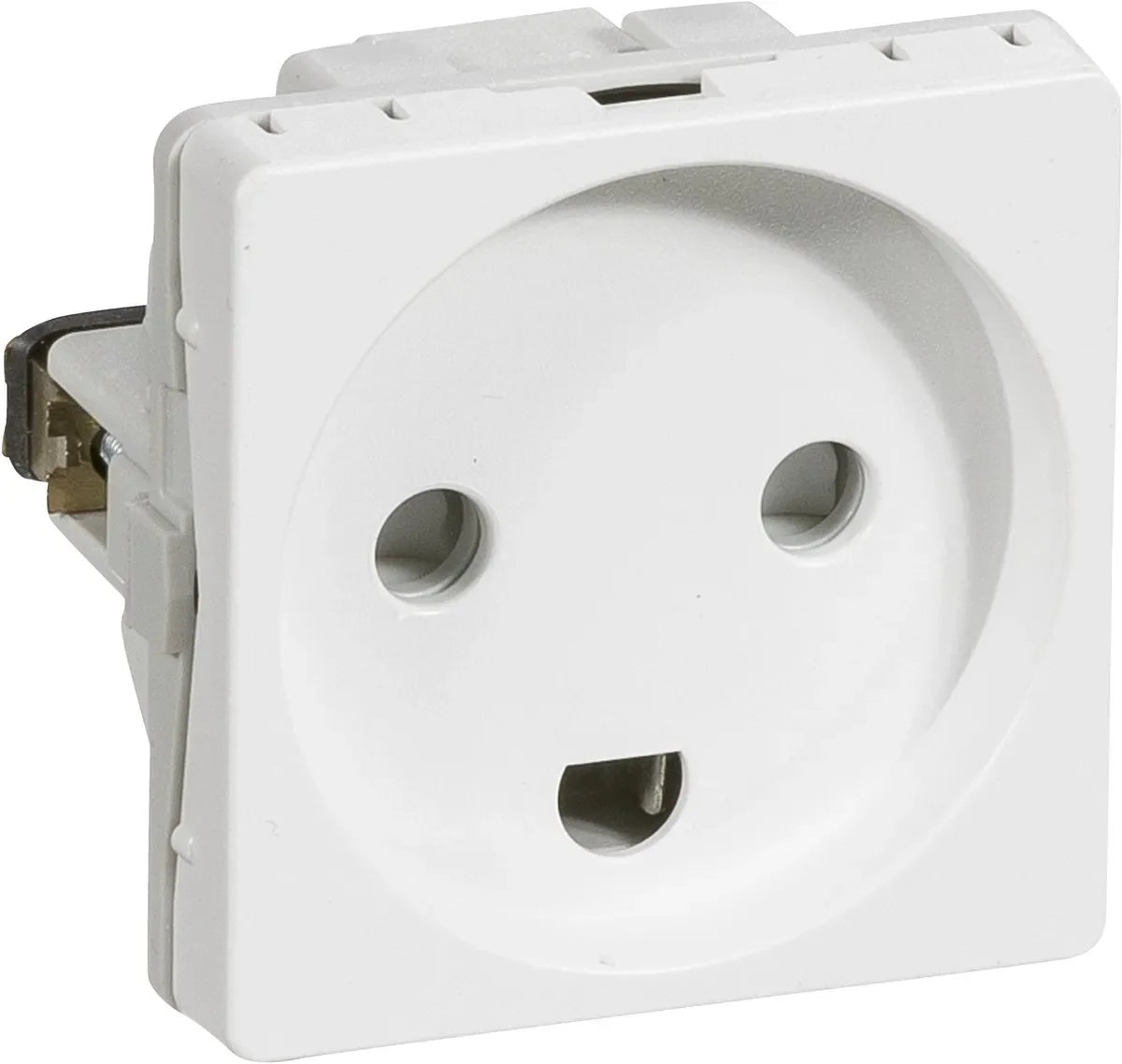 LK FUGA® stikkontakt 2-polet + DK jord – 1 modul, hvid - Sikshop