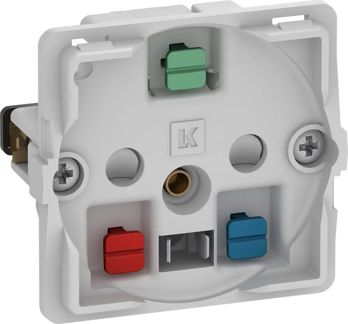 LK FUGA stikkontakt 2-polet + DK jord 1 modul, uden afdækning – Hvid - Sikshop