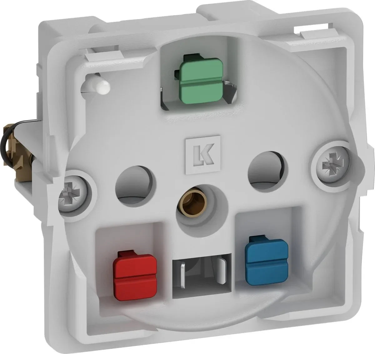 LK FUGA Stikkontakt med LED - 2-polet + DK jord, uden afdækning - Sikshop