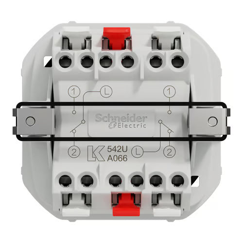 LK One Dobbelt Korrespondanceafbryder 10A – Sort - Sikshop