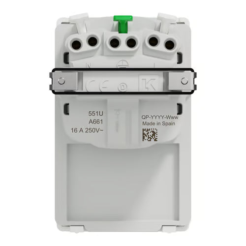 LK One Stikkontakt 2-polet med Sidejord (Schuko) – 1,5 Modul Hvid - Sikshop