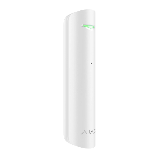 Ajax GlassProtect Hvid – Diskret og effektiv glasbrudsdetektering - Sikshop