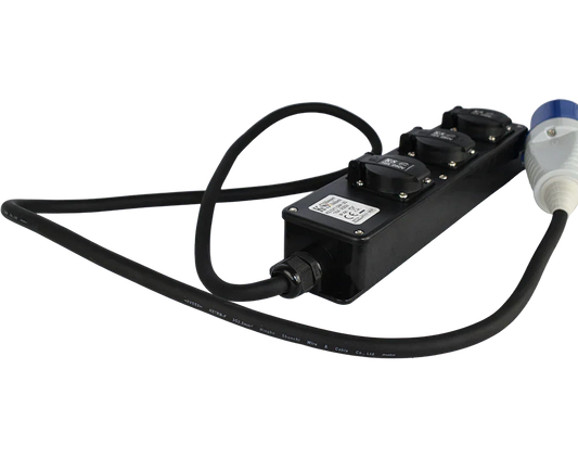 Stikadapter KS EX1.5M-3S – Robust 32A → 16A adapter med 3 udtag - Sikshop