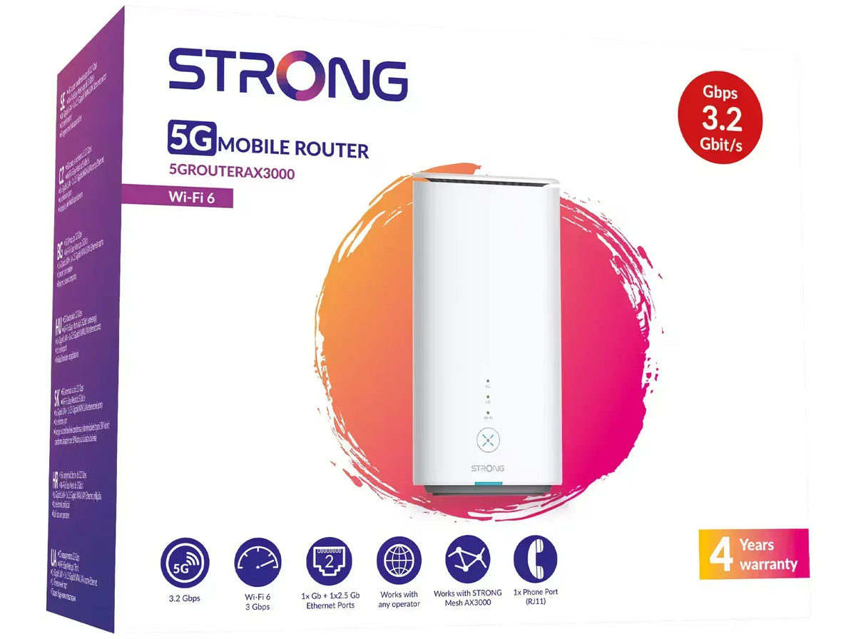 Strong 5G Router AX3000 – Lynhurtig 5G-router med Wi-Fi 6 - Sikshop