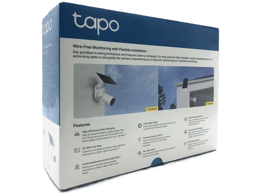 Tapo C410 KIT V1 – Trådløst 2K Wi-Fi overvågningskamera med solpanel - Sikshop
