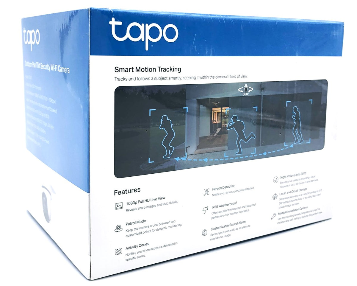 TP-Link Tapo TC40 Udendørs Wi-Fi Overvågningskamera – 1080p, 360° Pan/Tilt og AI Personregistrering