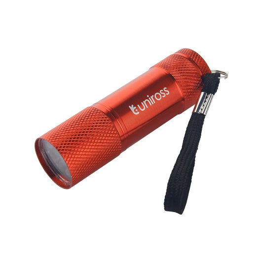 Uniross 9 LED Aluminium lommelygte – Assorterede farver - Sikshop