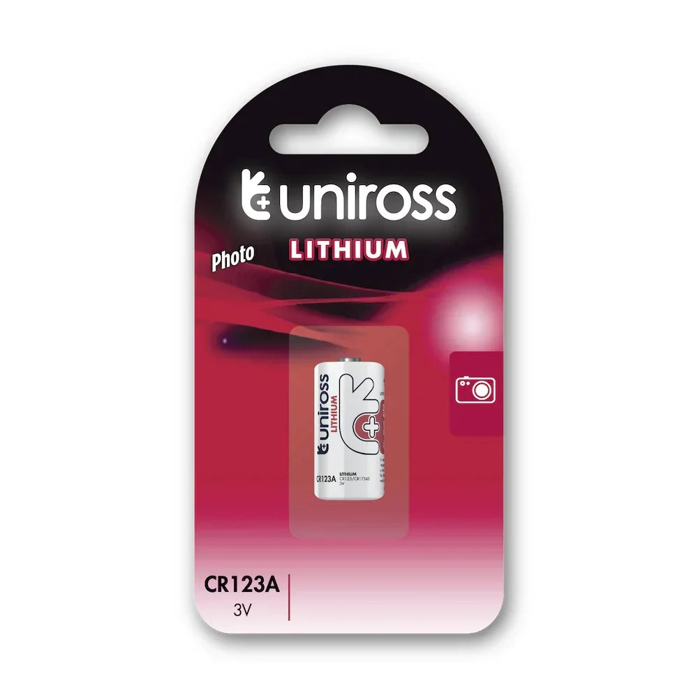 Uniross Lithium CR123A Lithium batteri 3V 1500mAh - Sikshop