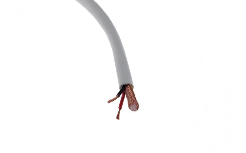 Video RG59 + 2×0,75 mm² – Kombineret CCTV / TVO videokabel (grå) – pris pr. meter - Sikshop