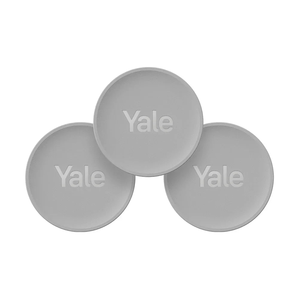 Yale Dot® 3-Pack Sølv – Smarte trådløse adgangstags til Yale Home-systemer - Sikshop