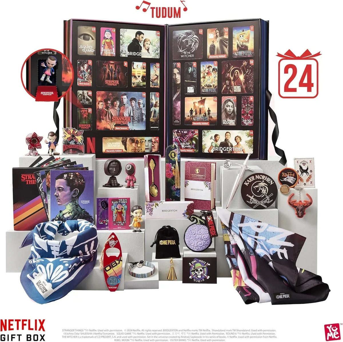 YuMe Netflix Gift Box Julekalender 2025 – 24 dage med Netflix-overraskelser - Sikshop