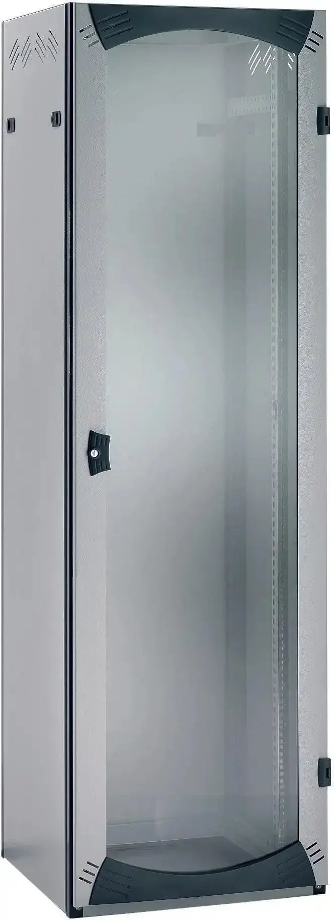 Actassi 19'' Gulv Rack med Glasdør, BDH: 800 x 800 x 2000 42HE, Lysegrå - Sikshop