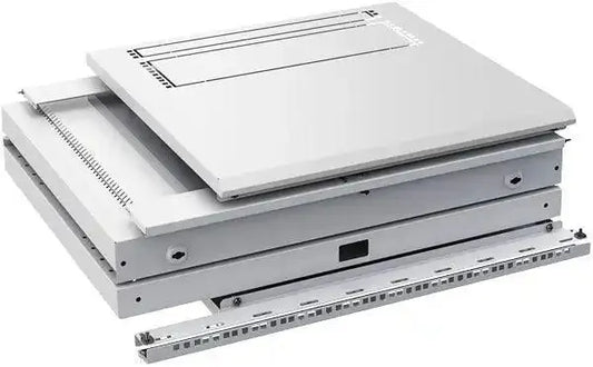 Actassi 19'' Væg Rack Flad-pak med Glasdør, BDH: 600x600x752, 15HE, Lysegrå - Sikshop