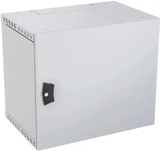 Actassi 19'' Væg Rack med Pladedør, BDH: 600 x 400 x 513 9HE, Lysegrå - Sikshop