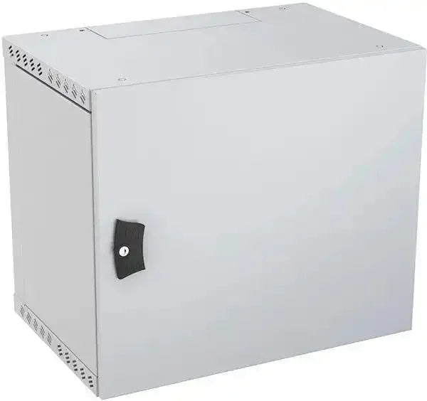 Actassi 19'' Væg Rack med Pladedør, BDH: 600 x 400 x 513 9HE, Lysegrå - Sikshop
