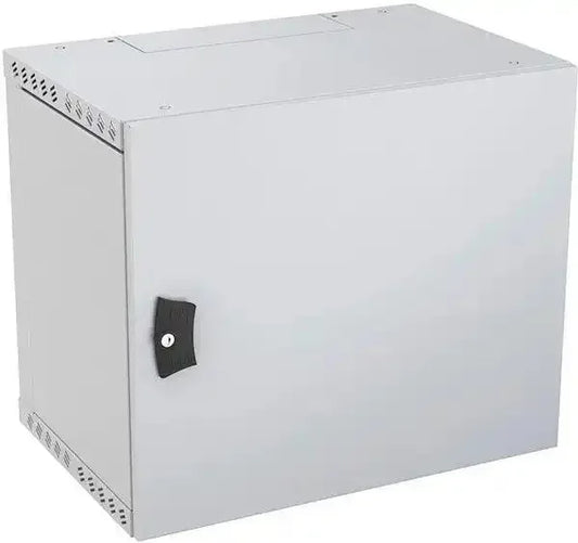 Actassi 19'' Væg Rack med Pladedør, BDH: 600 x 400 x 513 9HE, Lysegrå - Sikshop