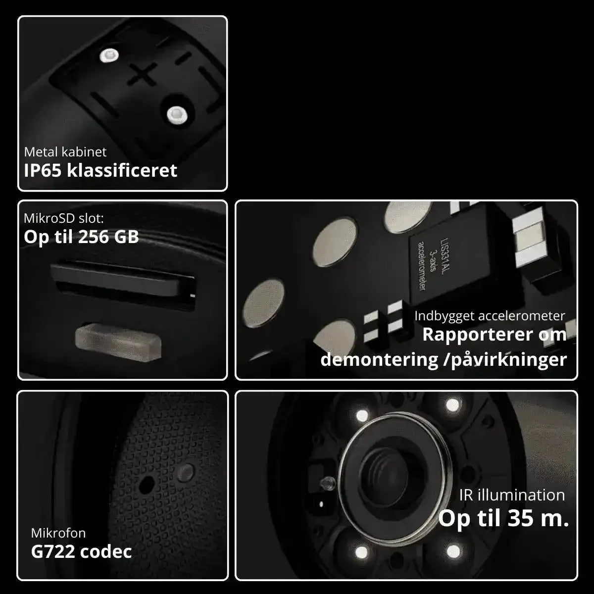 Ajax BulletCam – 8 MP, AI-genkendelse, 35m IR-lys, Sort - Sikshop