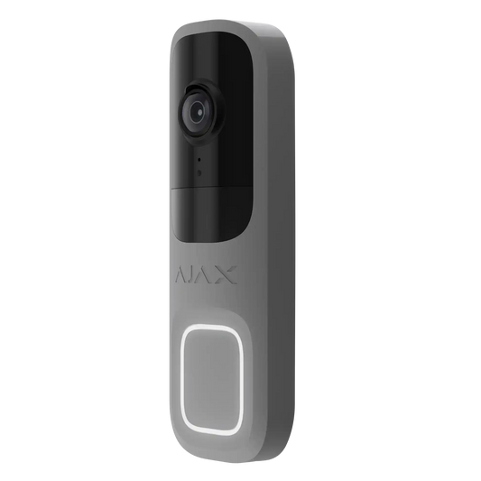 Ajax Doorbell Grå – Stilfuld Trådløs Videodørklokke med Avanceret Teknologi - Sikshop