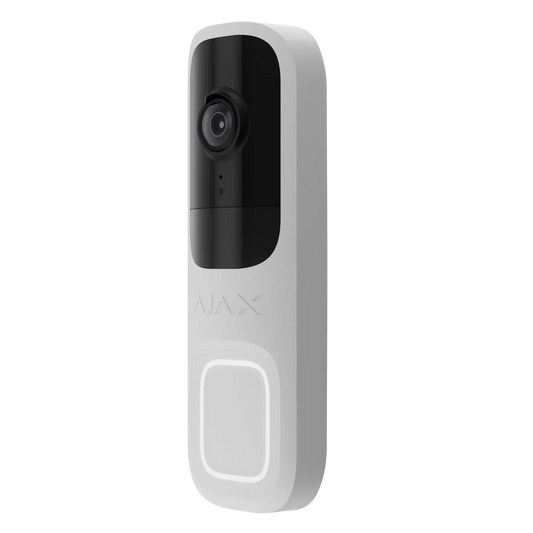 Ajax Doorbell Hvid – Smart Videodørklokke med Kamera og Appstyring - Sikshop