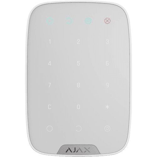 Ajax KeyPad Jeweller, hvid – Trådløst tastatur til Ajax alarm - Sikshop
