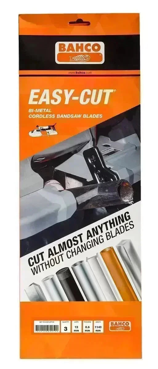Bahco Båndsavklinge Easy-Cut Portaband 3857 – 3-pak, 13x0,6x1140mm, Bi-metal M42 Tænder - Sikshop