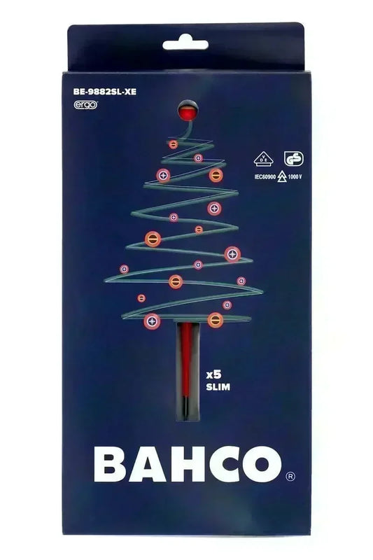 Bahco ERGO™ Skruetrækkersæt Slimblade 5 dele – Juleedition (1000V) - Sikshop