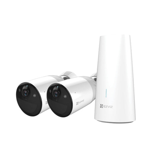 EZVIZ BC1-B2 Pakke - 2 trådløs IP Kameraer med Base, 1080p HD, Natvision og Ajax Integration - Sikshop