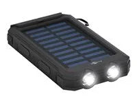Goobay udendørs PowerBank 8.0 – Solarstrømbank 8000 mAh, Sort