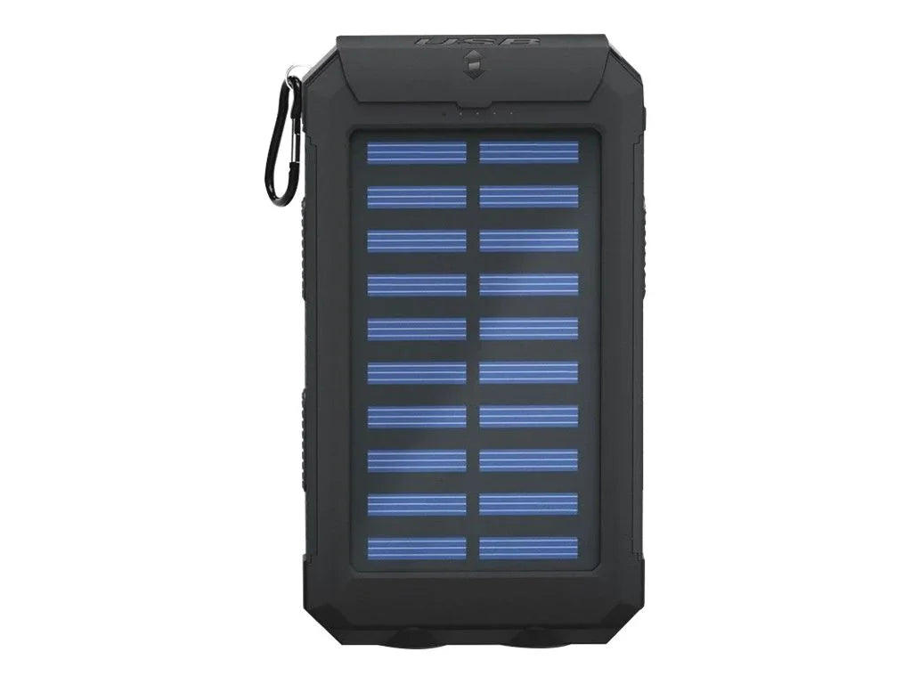 Goobay udendørs PowerBank 8.0 – Solarstrømbank 8000 mAh, Sort