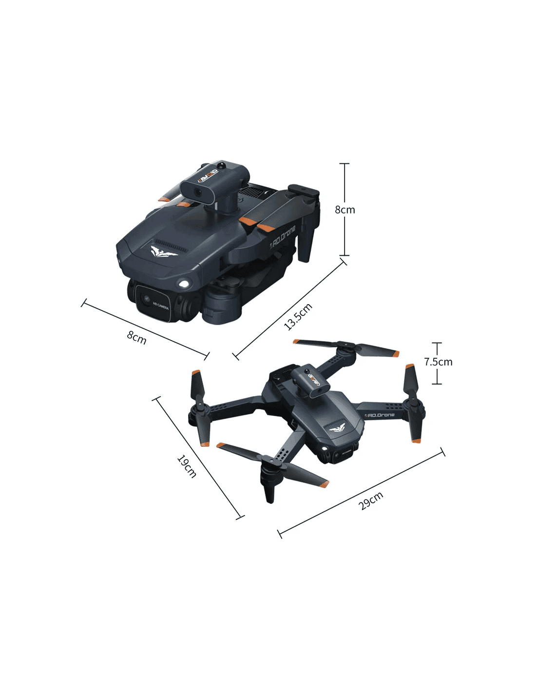 JJRC H106 Mini Drone med 4K/HD Dual Kamera og Forhindringssensor - Sikshop