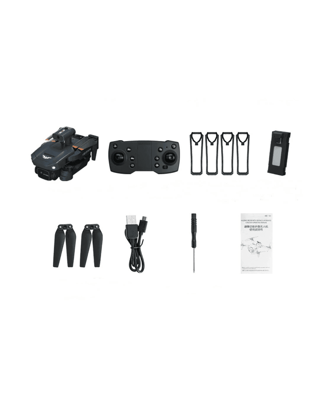 JJRC H106 Mini Drone med 4K/HD Dual Kamera og Forhindringssensor - Sikshop