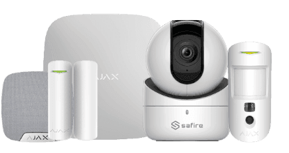 Komplet Ajax alarm Hub 2 Startspakke 7 – inklusiv fotodetektor og wifi kamera - Sikshop