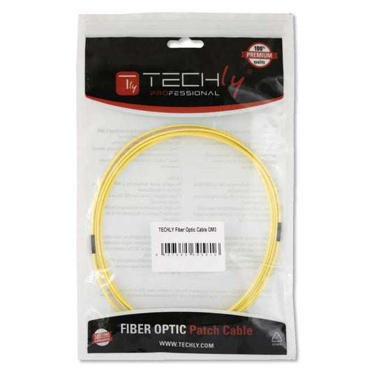Techly ILWL D9-B-050 – 5m OS2 SC-SC Fiberoptisk Kabel (Gul) - Sikshop