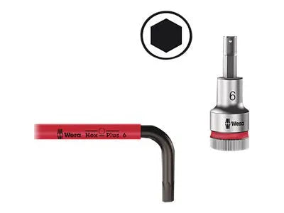 Wera 3950/9 Hex-Plus L-nøglesæt – 9 Dele i Farvekodet Holder - Sikshop