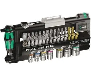 Wera Tool-Check PLUS – Kompakt Bit- & Sokkelværktøjssæt med Skraldeskruetrækker (39 Dele) - Sikshop