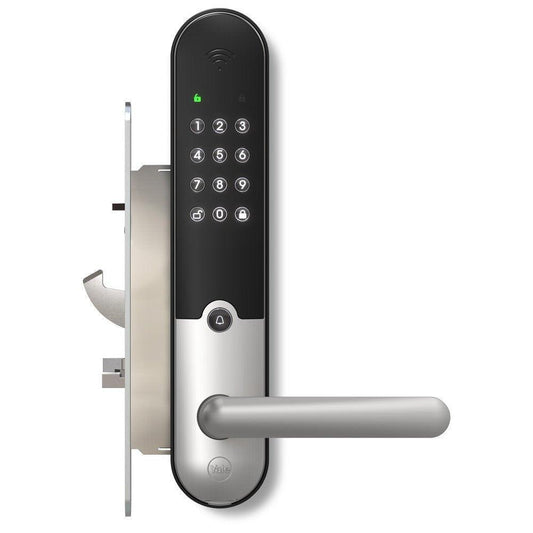 YALE Doorman L3S Flex Børstet Stål - Sikker og Stilfuld Elektronisk Dørlås med Ajax Integration - Sikshop