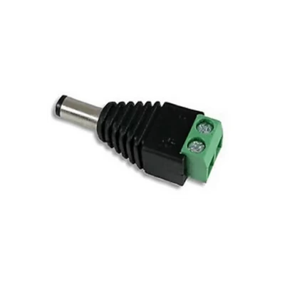 DC hanstik 5.5x2.1 mm med skrueterminaler – 12V / 24V