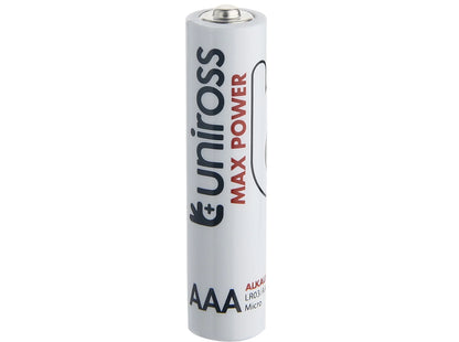 Uniross Max Power AAA / LR03 Alkaline Batterier – 1300 mAh (4 stk.)