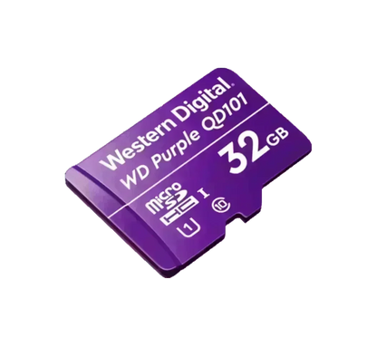 32GB WD Purple Micro SDHC Kort – Pålidelig hukommelseskort til Videoovervågning - SIKSHOP